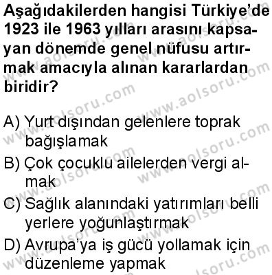 Seçmeli Coğrafya 1 Dersi 2024-2025 yılı 3. Dönem sınavı 4. Soru