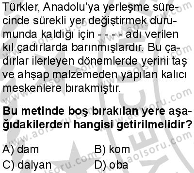 Seçmeli Coğrafya 1 Dersi 2024-2025 yılı 3. Dönem sınavı 6. Soru