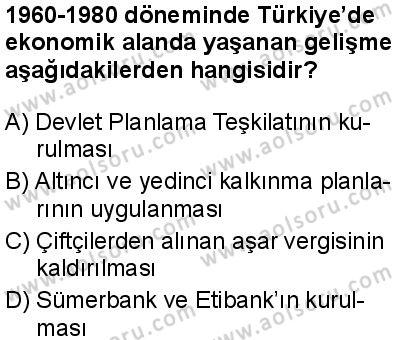 Seçmeli Coğrafya 1 Dersi 2024-2025 yılı 3. Dönem sınavı 8. Soru