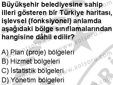 Seçmeli Coğrafya 3 Dersi 2024-2025 yılı 3. Dönem sınavı 6. Soru