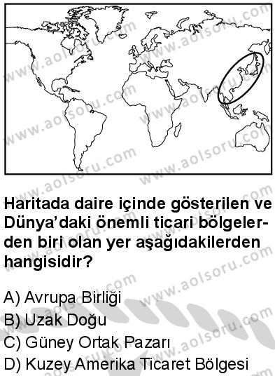 Seçmeli Coğrafya 3 Dersi 2024-2025 yılı 3. Dönem sınavı 9. Soru