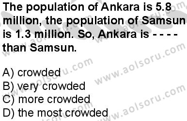 İngilizce 1 Dersi 2024-2025 yılı 3. Dönem sınavı 2. Soru