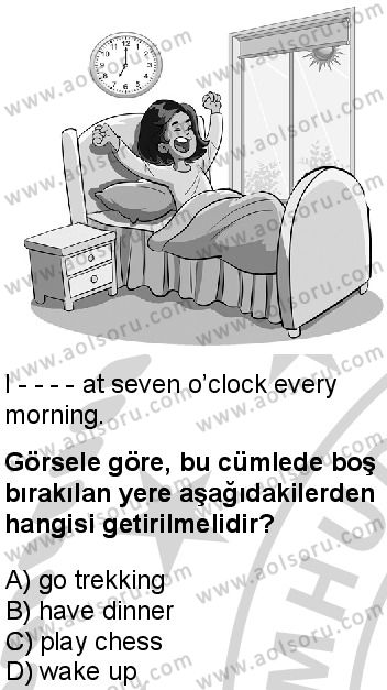 İngilizce 1 Dersi 2024-2025 yılı 3. Dönem sınavı 10. Soru