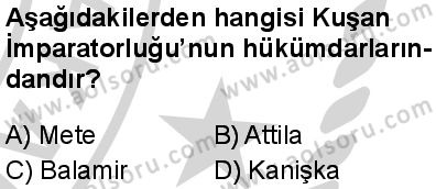 Seçmeli Ortak Türk Tarihi 1 Dersi 2024-2025 yılı 3. Dönem sınavı 5. Soru