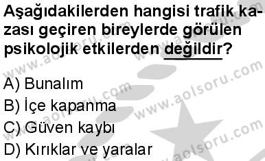 Sağlık Bilgisi ve Trafik Kültürü 2 Dersi 2024-2025 yılı 3. Dönem sınavı 8. Soru