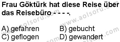 Almanca 5 Dersi 2024-2025 yılı 3. Dönem sınavı 1. Soru