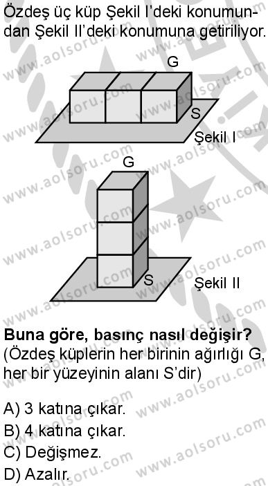 Fizik 1 Dersi 2024-2025 yılı 3. Dönem sınavı 9. Soru