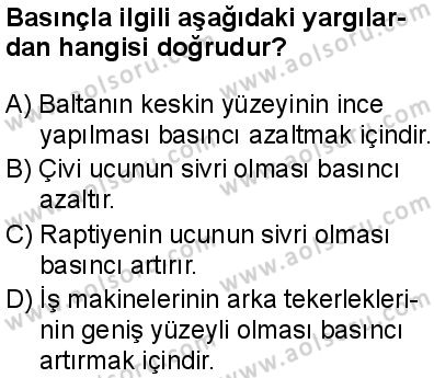 Fizik 1 Dersi 2024-2025 yılı 3. Dönem sınavı 10. Soru