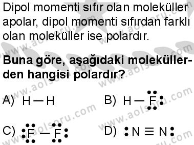 Kimya 2 Dersi 2024-2025 yılı 3. Dönem sınavı 2. Soru