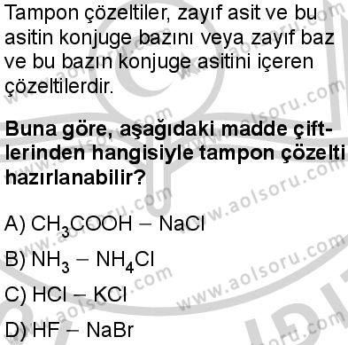 Seçmeli Kimya 2 Dersi 2024-2025 yılı 3. Dönem sınavı 7. Soru