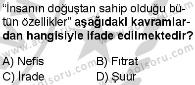 Temel Dini Bilgiler 1 Dersi 2024-2025 yılı 3. Dönem sınavı 2. Soru