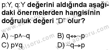 Seçmeli Mantık 2 Dersi 2024-2025 yılı 3. Dönem sınavı 5. Soru