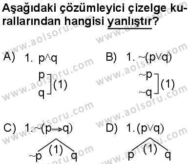 Seçmeli Mantık 2 Dersi 2024-2025 yılı 3. Dönem sınavı 6. Soru