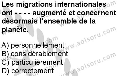 Fransızca 8 Dersi 2024-2025 yılı 3. Dönem sınavı 2. Soru