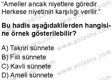 Seçmeli Peygamberimizin Hayatı 7 Dersi 2024-2025 yılı 3. Dönem sınavı 4. Soru