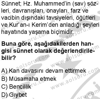 Seçmeli Peygamberimizin Hayatı 7 Dersi 2024-2025 yılı 3. Dönem sınavı 5. Soru