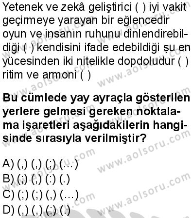 Türk Dili ve Edebiyatı 8 Dersi 2024-2025 yılı 3. Dönem sınavı 9. Soru