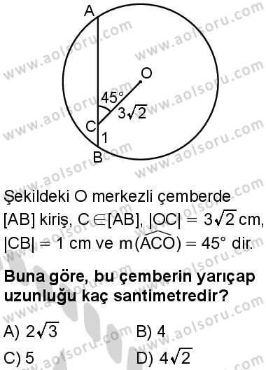 Seçmeli Matematik 2 Dersi 2024-2025 yılı 3. Dönem sınavı 1. Soru
