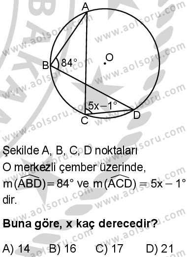 Seçmeli Matematik 2 Dersi 2024-2025 yılı 3. Dönem sınavı 2. Soru