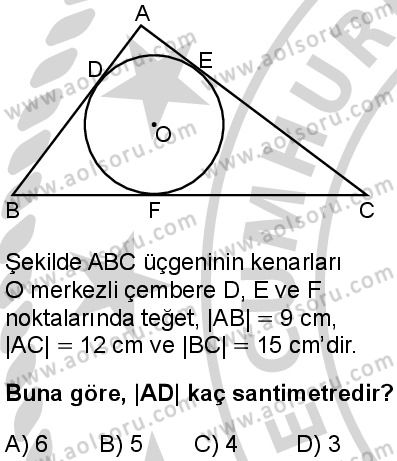 Seçmeli Matematik 2 Dersi 2024-2025 yılı 3. Dönem sınavı 4. Soru