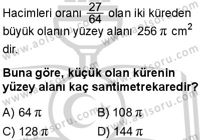 Seçmeli Matematik 2 Dersi 2024-2025 yılı 3. Dönem sınavı 8. Soru