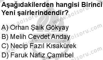 Seçmeli Türk Dili ve Edebiyatı 3 Dersi 2024-2025 yılı 3. Dönem sınavı 7. Soru