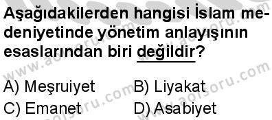İslam Kültür ve Medeniyeti 1 Dersi 2024-2025 yılı 3. Dönem sınavı 6. Soru