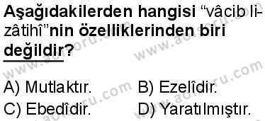 Kelam 1 Dersi 2024-2025 yılı 3. Dönem sınavı 10. Soru
