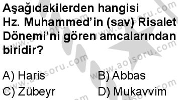 Siyer 1 Dersi 2024-2025 yılı 3. Dönem sınavı 7. Soru