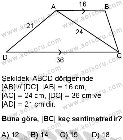 Matematik 2 Dersi 2024-2025 yılı 3. Dönem sınavı 2. Soru