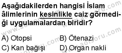 Din Kültürü ve Ahlak Bilgisi 8 Dersi 2024-2025 yılı 3. Dönem sınavı 4. Soru