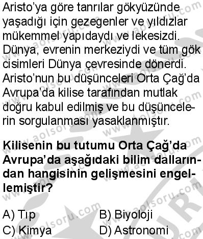 Seçmeli Tarih 1 Dersi 2024-2025 yılı 3. Dönem sınavı 4. Soru