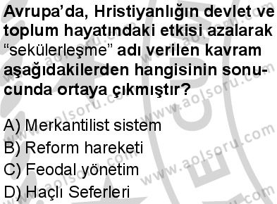 Seçmeli Tarih 1 Dersi 2024-2025 yılı 3. Dönem sınavı 5. Soru