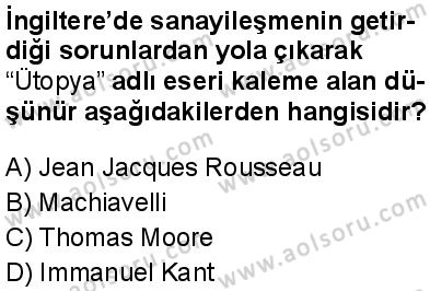 Tarih 5 Dersi 2024-2025 yılı 3. Dönem sınavı 4. Soru