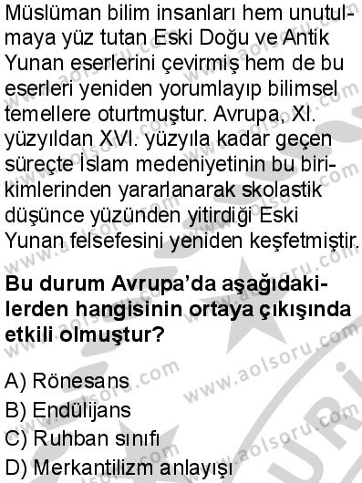 Tarih 5 Dersi 2024-2025 yılı 3. Dönem sınavı 5. Soru