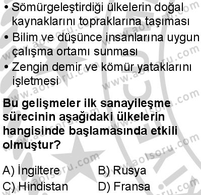 Seçmeli Coğrafya 2 Dersi 2024-2025 yılı 3. Dönem sınavı 5. Soru