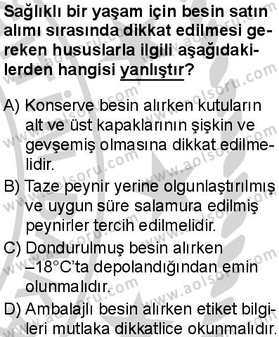 Sağlık Bilgisi ve Trafik Kültürü 1 Dersi 2024-2025 yılı 3. Dönem sınavı 2. Soru