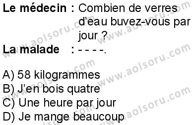 Fransızca 4 Dersi 2024-2025 yılı 3. Dönem sınavı 4. Soru