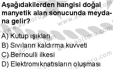 Fizik 3 Dersi 2024-2025 yılı 3. Dönem sınavı 6. Soru