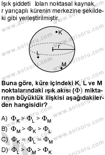 Kimya 1 Dersi 2024-2025 yılı 3. Dönem sınavı 7. Soru