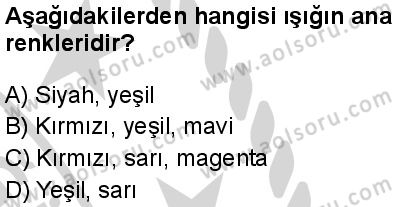 Kimya 1 Dersi 2024-2025 yılı 3. Dönem sınavı 8. Soru
