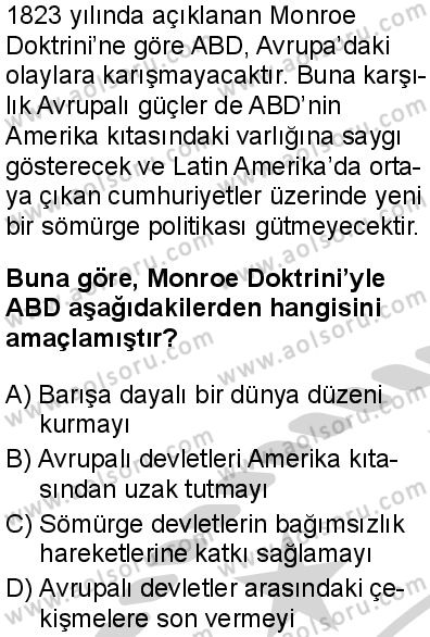 Seçmeli Çağdaş Türk ve Dünyası Tarihi 1 Dersi 2024-2025 yılı 3. Dönem sınavı 1. Soru