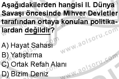 Seçmeli Çağdaş Türk ve Dünyası Tarihi 1 Dersi 2024-2025 yılı 3. Dönem sınavı 6. Soru