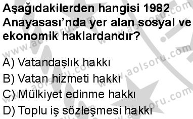 Seçmeli Demokrasi ve İnsan Hakları 1 Dersi 2024-2025 yılı 3. Dönem sınavı 4. Soru