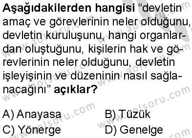 Seçmeli Demokrasi ve İnsan Hakları 1 Dersi 2024-2025 yılı 3. Dönem sınavı 5. Soru