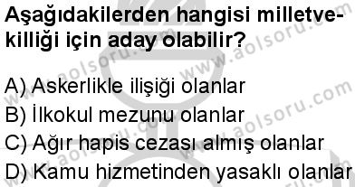 Seçmeli Demokrasi ve İnsan Hakları 1 Dersi 2024-2025 yılı 3. Dönem sınavı 8. Soru