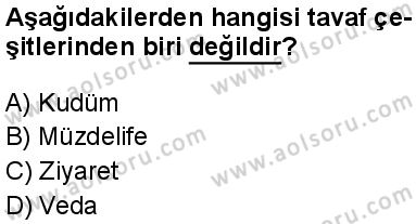 Temel Dini Bilgiler 2 Dersi 2024-2025 yılı 3. Dönem sınavı 6. Soru