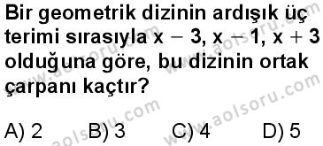 Seçmeli Matematik 3 Dersi 2024-2025 yılı 3. Dönem sınavı 6. Soru
