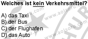 Almanca 7 Dersi 2024-2025 yılı 3. Dönem sınavı 8. Soru