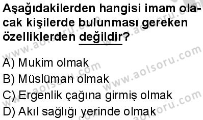 Fıkıh 2 Dersi 2024-2025 yılı 3. Dönem sınavı 3. Soru